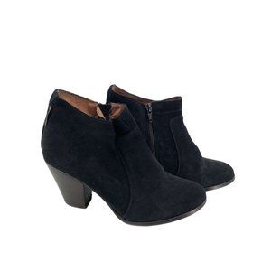 Classy Black Suede Heeled Boots | Made in Spain